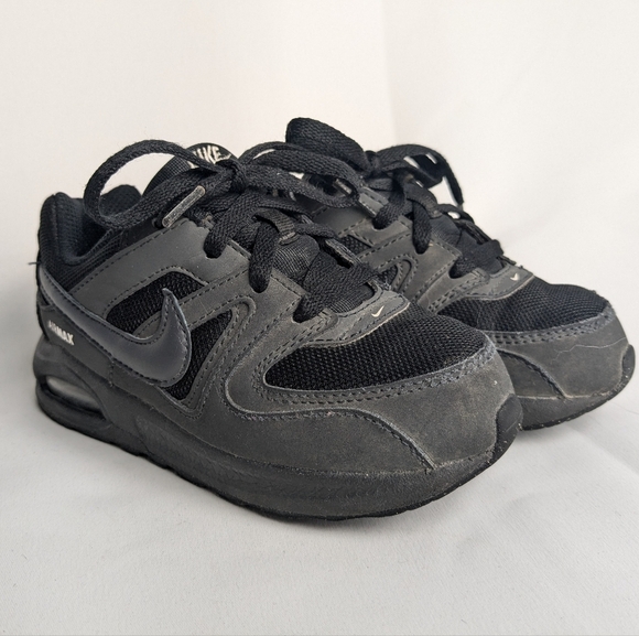 NIKE AIR MAX Baby Shoes Black Color Size 10 With Laces - Picture 1 of 7